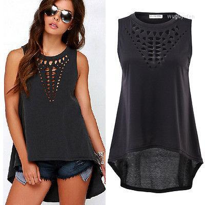 

Women' Blouses Shirts Women Retro Black Hollow Out Tank Tops Sexy Vest Sleeveless Blusa Casual Loose Shirt Blouse Crochet