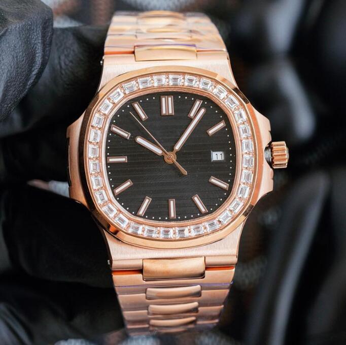 

U1 Mens Watches Automatic Mechanical Watch 40mm Diamond Bezel Waterproof Business Wristwatches Montre De Luxe, Water proof 50m