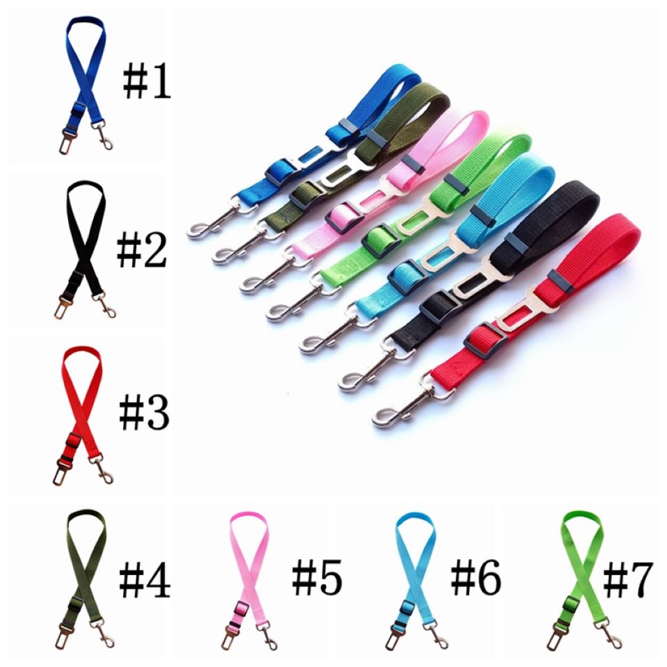 

Adjustable Pet Dog Cat Seat Belt Safety Strap Collars Vehicle Tether Car Harness DSP_B_058