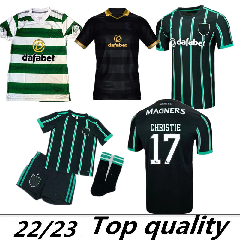 

4XL 22 23 Celtic Soccer Jerseys ABADA JOTA 2022 2023 TURNBULL home Away 3rd Kit KYOGO ROGIC MCGREGOR GIAKOUMAKIS Football Shirt FORREST RALSTON Mens Jersey Kids Kit
