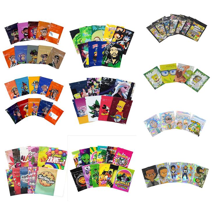 

Empty Packaging Bags 1 Gram Set Small Mylar Bag 1g Package Packing Baggies Zipper Resealable 6x8cm 60x80mm ROPES 400MG 420MG 500MG 600MG 800MG