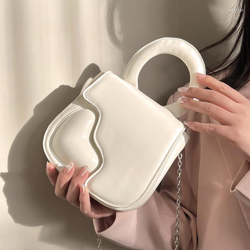 

Evening Bags Luxury Designer Mini Bag PU Leather Flap Crossbody With Short Handle For Women 2022 Fashion Cute Chain Shoulder Handbag ToteEve, Black