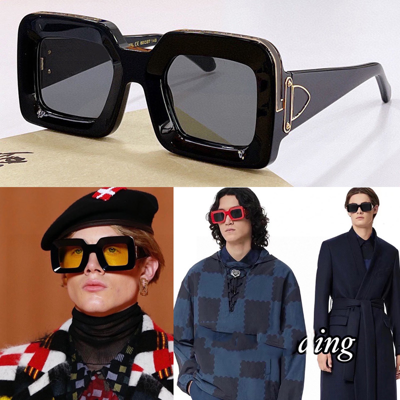 

Designer MILLIONAIRES Sunglasses Official latest Z1591W acetate frame Black lenses Square shape House style mens and women second-generation millionaire glasses