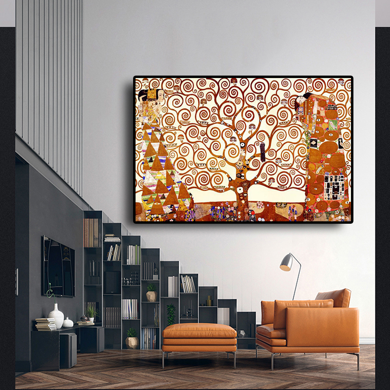 

Tree of Life klimt by Gustav Klimt Oil Painting on Canvas Posters and Prints Scandinavian Wall Pop Art Picture for Living Room