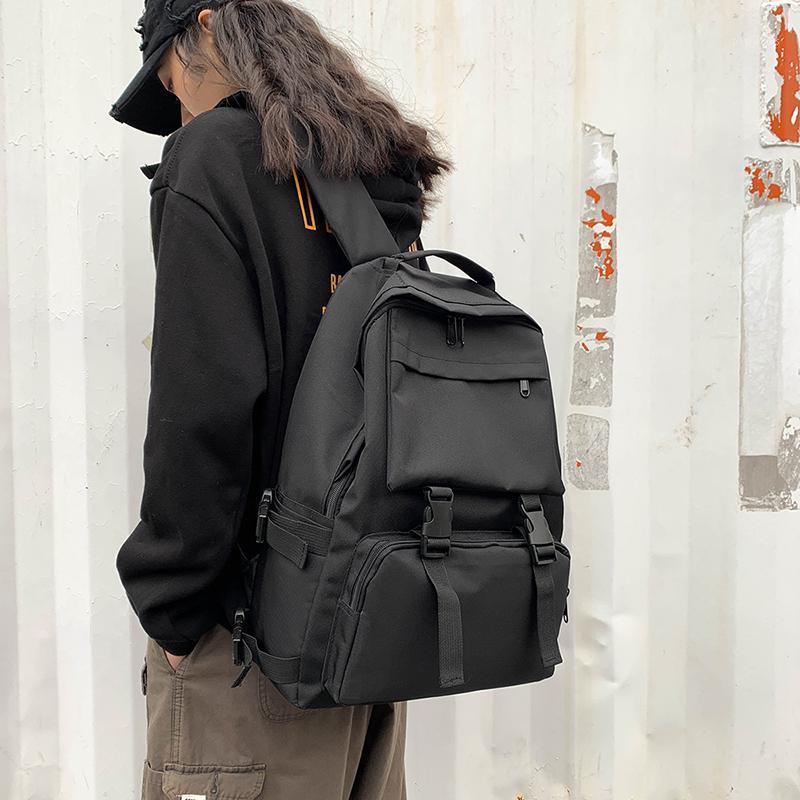 

Backpack Women's 2022 Bags Schoolbags Travel Bag Men's Rucksack, Black