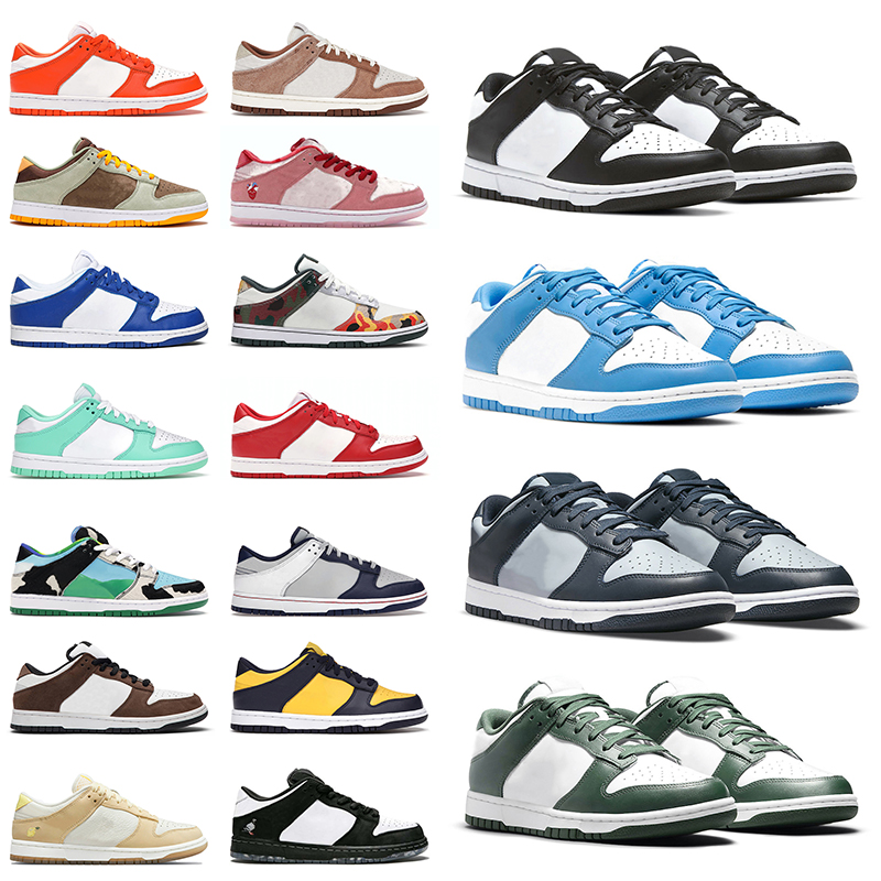 

men women dunks casual shoes White Black UNC Coast Trail Green Glow Vintage Navy Syracuse mens trainer designer sneaker, # 35
