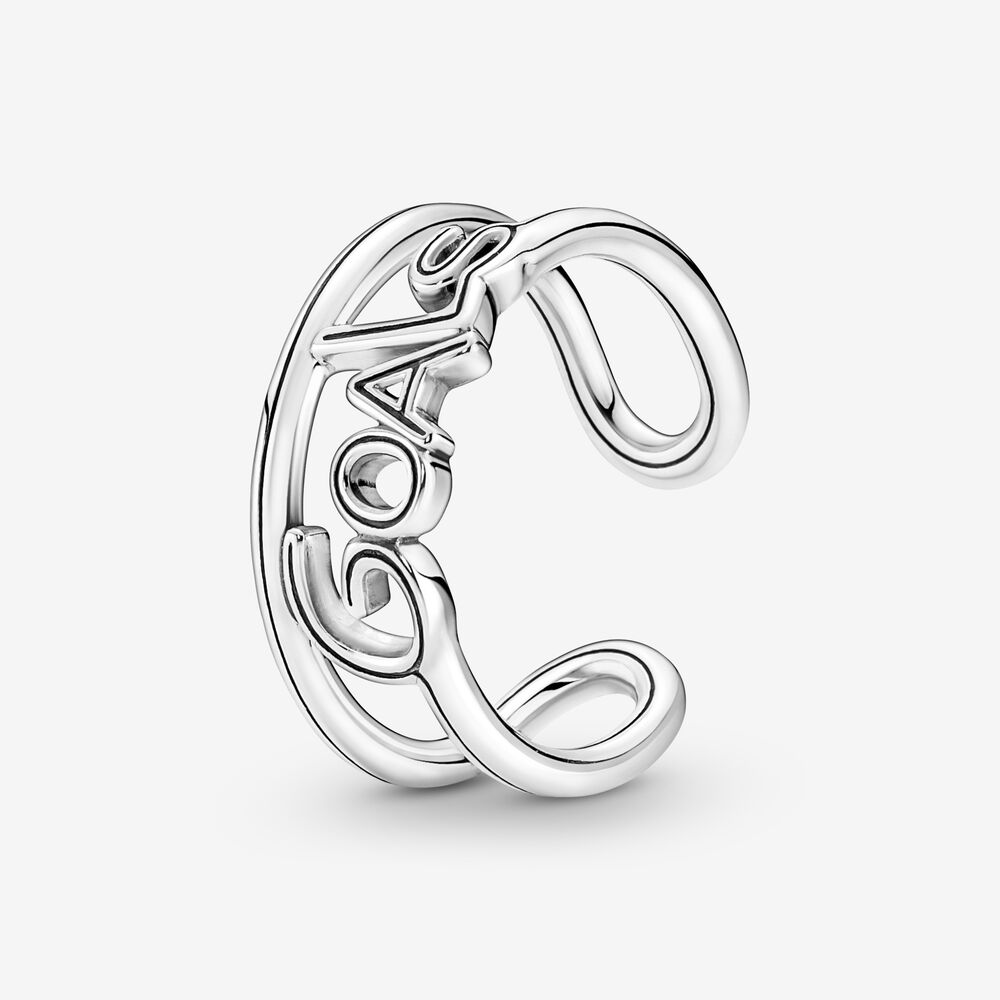 

New Brand High Polish Band Ring 925 Sterling Silver ME Goals Open Ring For Women Wedding Rings Fashion Jewelry Accessories