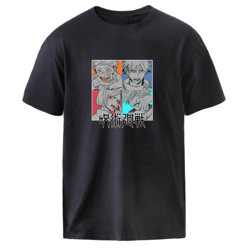 

Men's T-Shirts Jujutsu Kaisen T Shirts Mens Vintage Loose Graphic Tee Shirt 2022 Summer Short Sleeve O-Neck Anime Cartoon T-shirt, White;black