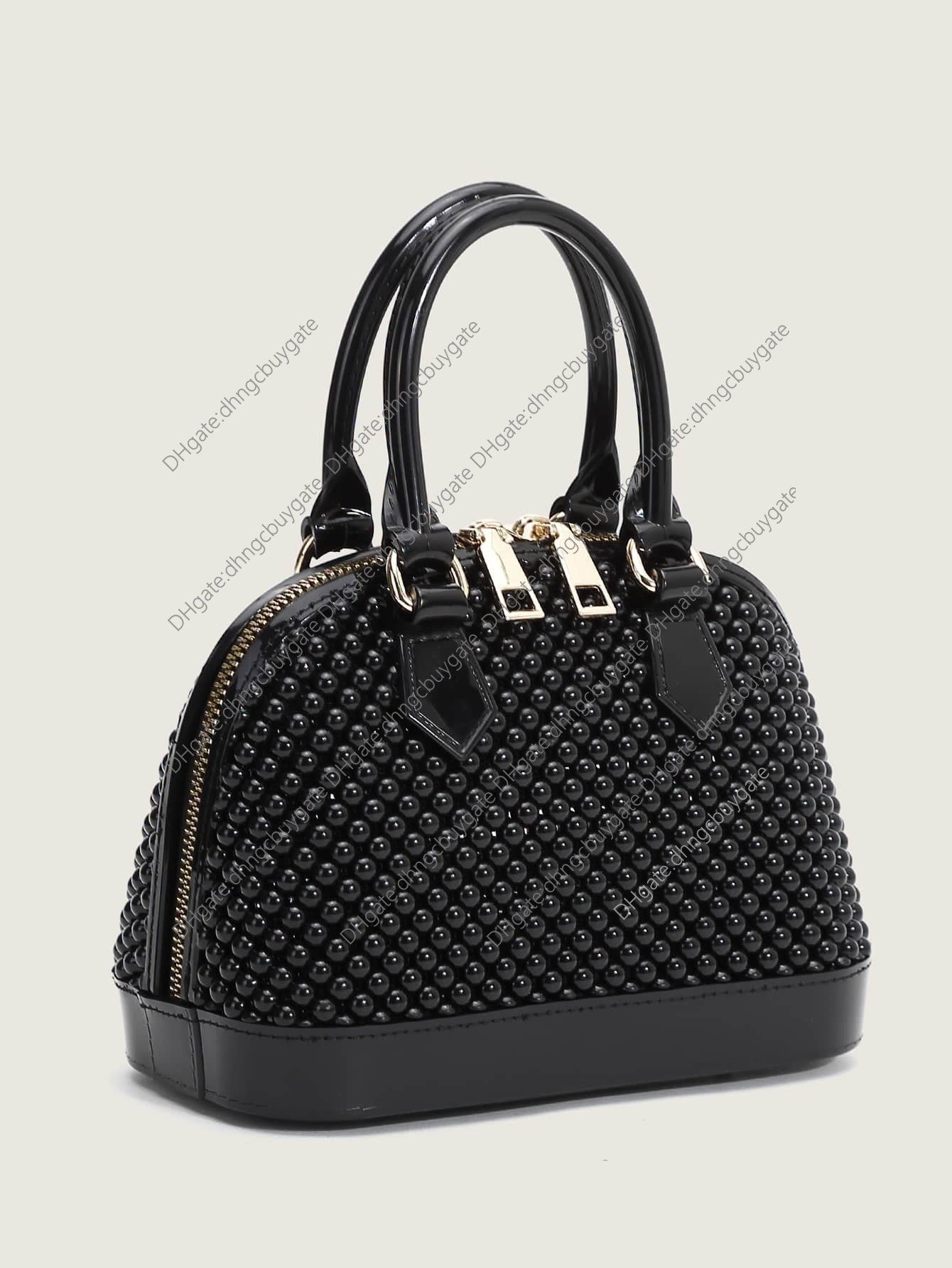 

Minimalist Designer Bag Dome Handbag Leather Luxury Brand Fashion Wallet crossbody bag Handbag Leather, Black