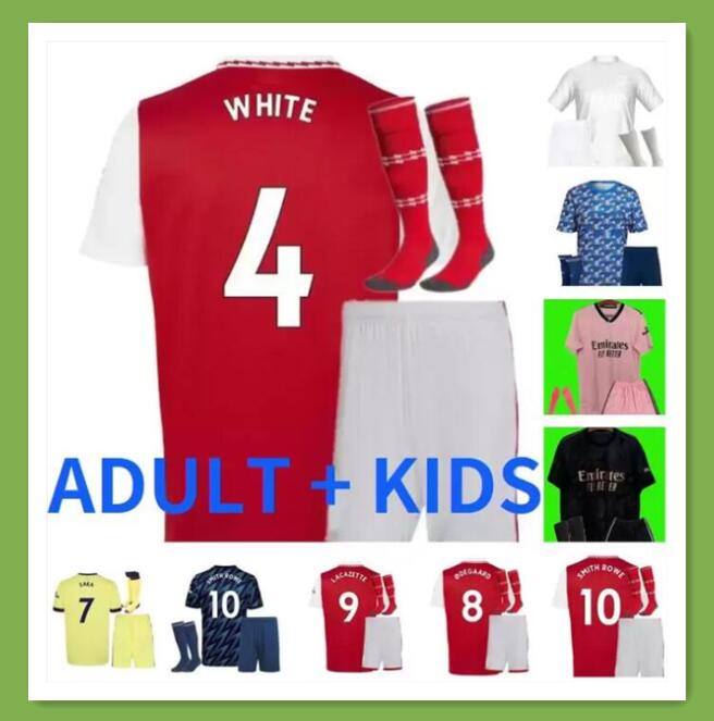 

Adult Kids kit 22 23 Arsen soccer jerseys 2022 2023 gunners Black ODEGAARD THOMAS PEPE SAKA TIERNEY HENRY WILLIAN SMITH ROWE MARTINELLI pink football shirt uniform, 21/22