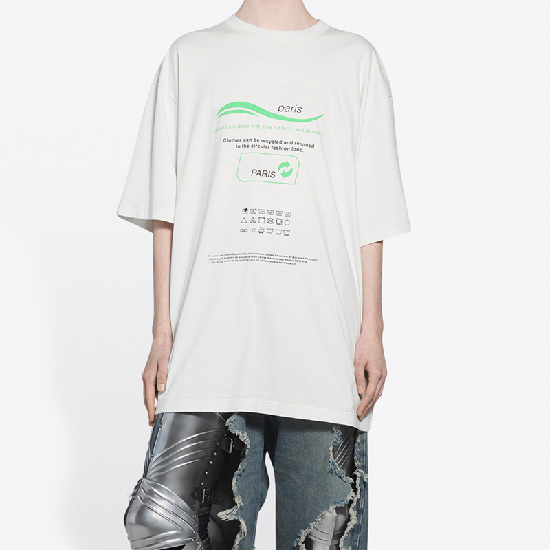 

PARIS Environmental friendly Printed Tee Fashion DIY T-Shirt Man Women Summer casual beach hip hop FZTX305, Gray