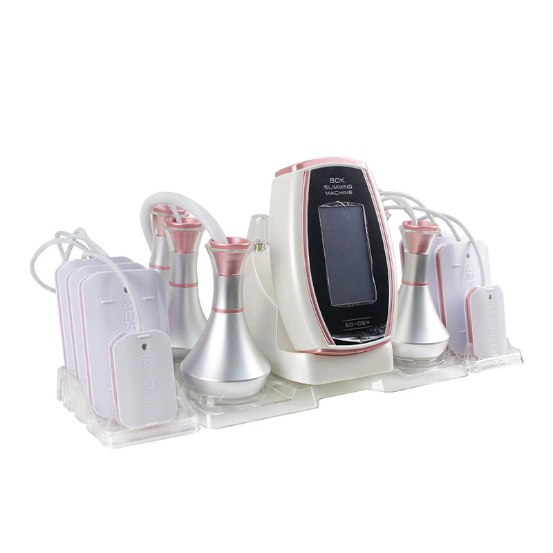 Body Shaping 6in1 Laser Machine 80K Ultrasonic Cavitation 8 Pads Diode Lipo Laser RF Slimming Vacuum Radio Frequency Skin Care Face Lifting Wrink