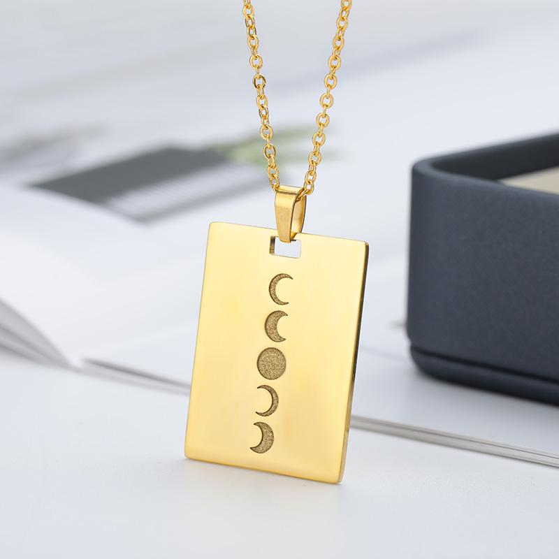 

Pendant Necklaces Sun And Moon Necklace For Women Stainless Steel Vintage Neck Chain Goth Full Couple Wedding JewelryPendant