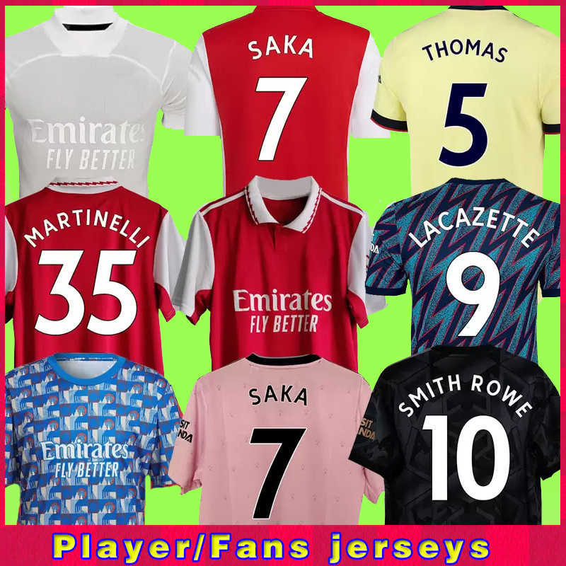 

21 22 23 PEPE SAKA Pink soccer jerseys Fans Player version Gunners ODEGAARD THOMAS TIERNEY SMITH ROWE 2021 2022 no more red football shirt, Away patch