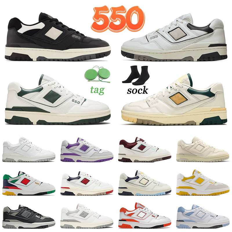 

New BB550 B550 Running Shoes Designer Woman Evergreen UNC Silver BB550ALD Low-top 550 ALD Sports Cream Black Skate Shoe Trainers Men Burgundy Cyan Rich Paul Sneakers, # 36-45 rich paul