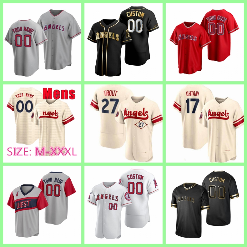 

Los Angeles''Angels''Men Baseball Jerseys custom 27 Mike Trout Jersey 6 Anthony Rendon 17 Shohei Ohtani 10 Juan Lagares 5 Matt Duffy Men 61, Nik logo