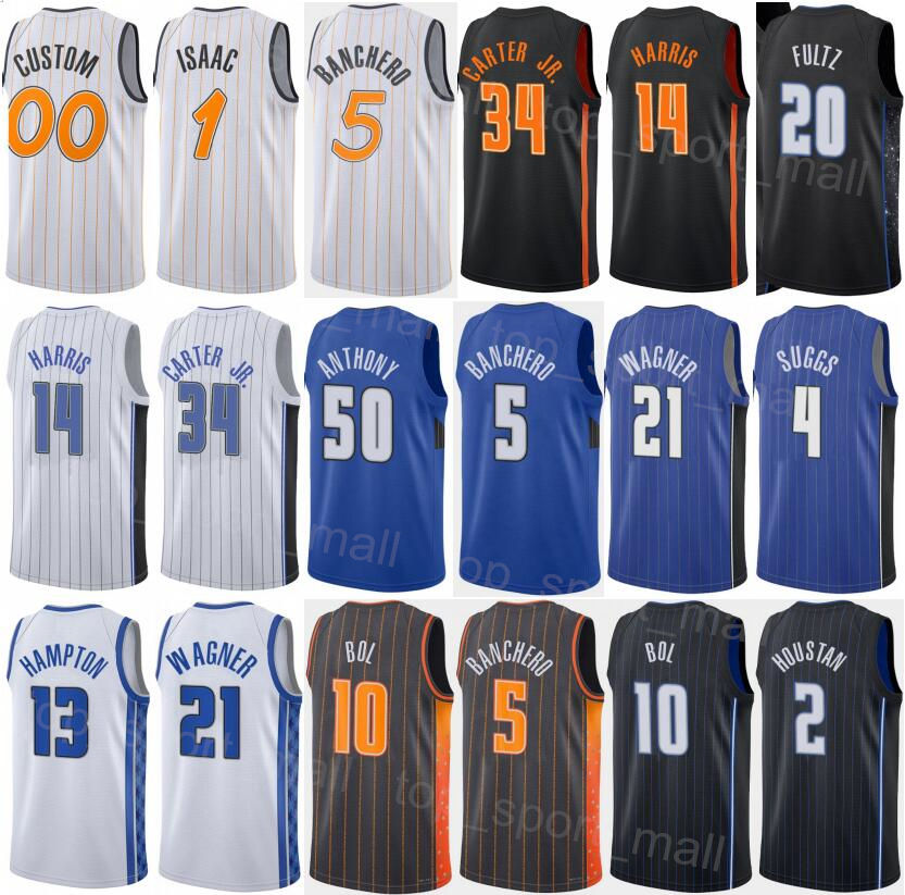 

Screen Print Man Women Icon Basketball Markelle Fultz Jersey 20 RJ Hampton 13 Gary Harris 14 Carter-Williams 7 Chuma Okeke 3 Jonathan Isaac 1 Bol Bol 10 Caleb Houstan 2, Black