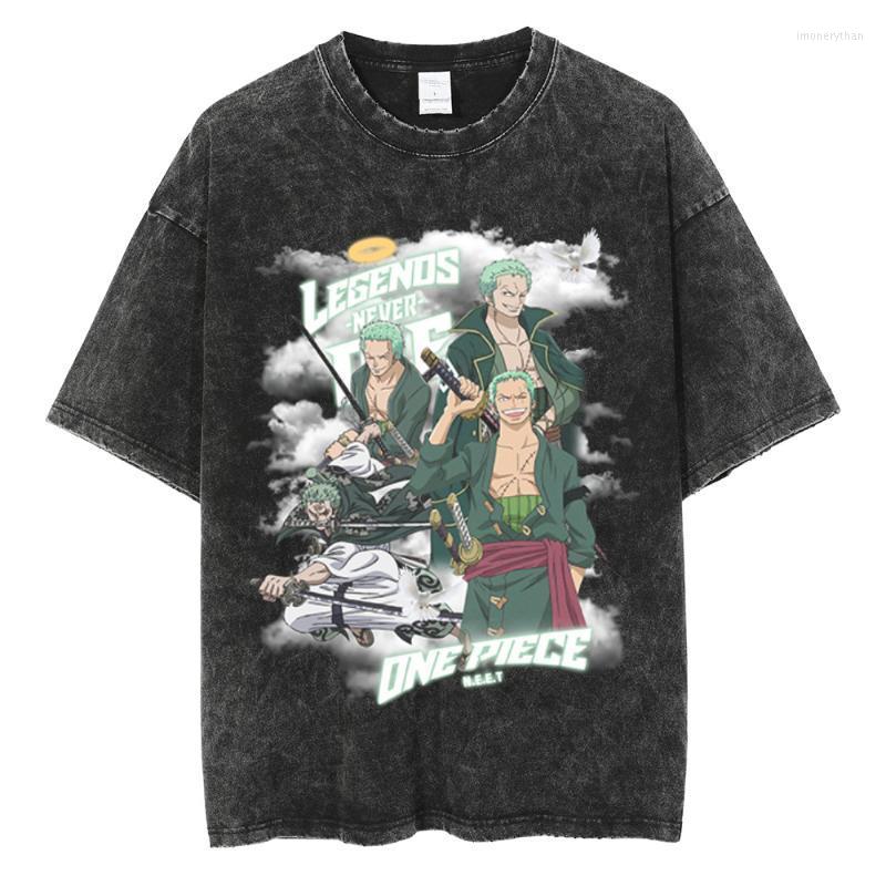 

Men' T-Shirts Men Washed Distressed Tshirt Oversize Japanese Anime Graphic Print T-Shirt Streetwear Hip Hop 2022 Harajuku Cotton TeesMen, Black