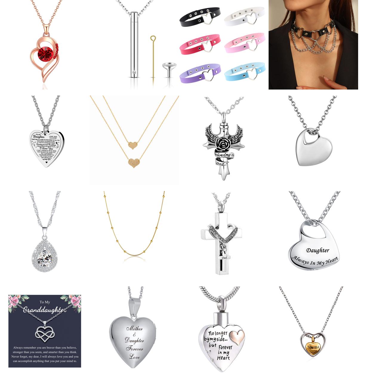 

Pendant Necklaces Layered Heart Necklace 14k Gold Plated Love 2 Tiny Dainty Layering Pendants Jewelry Gift For Women Girls amYcC