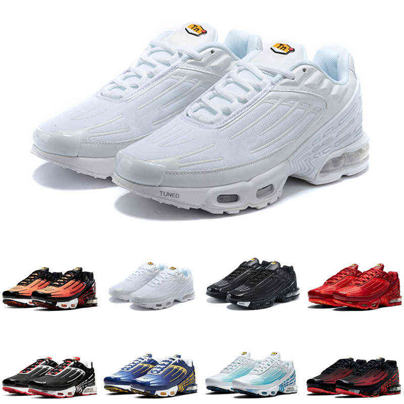 

cheaper tn plus 3 running shoes for men women Triple white black Deep Royal Blue Radiant Red Tiger purple nebula Bred mens trainers sport, Black white red