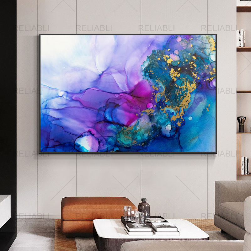 

Canvas Painting Abstract Watercolor Posters and Prints Colorful Modern Ink Art Wall Pictures for Living Room Home Decor Cuadros