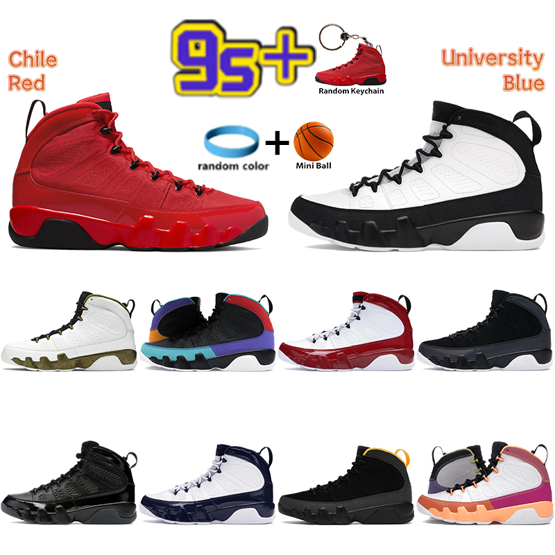 

9 Sneakers Chile Red 9s Men Basketball Shoes University Blue White Gym Red Bred Patent Dream It Spack Jam Dark Charcoal Mens Trainers Chaussures, Shoe box