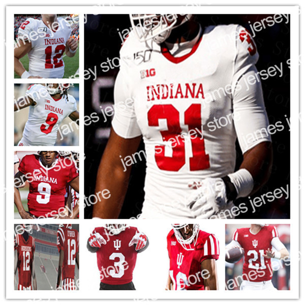 

2022 Custom College Indiana Hoosiers Football Chris Beaty Michael Penix Jr. Stevie Scott III Micah McFadden Micah McFadden Hendershot Jersey, Men red