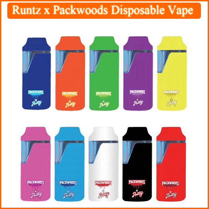 

Packwoods x Runtz Disposable Vape Cartridge 1.0ML Pod 1000mg E Cigarette 380mAh Rechargeable Battery Vape Pen