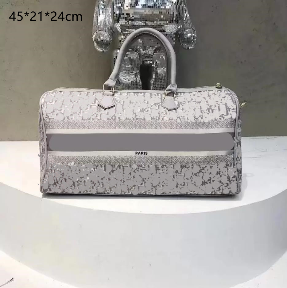 

fashion men women high-quality travel duffle bags brand designer luggage handbags With lock large capacity sport bag, Blue