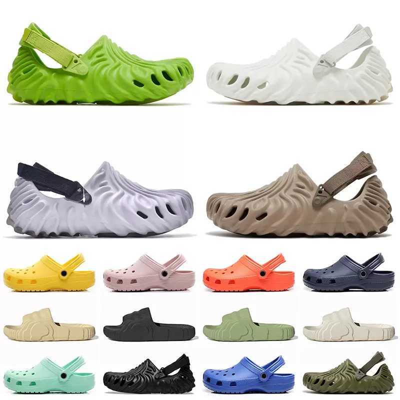 

2022 Croc Salehe Bembury X Pollex Clog Slippers Designer Slides Crocodile Crostile Adilette 22 slide Beach Shoes Womens Mens Stratus White, D10 magic lime 36-45