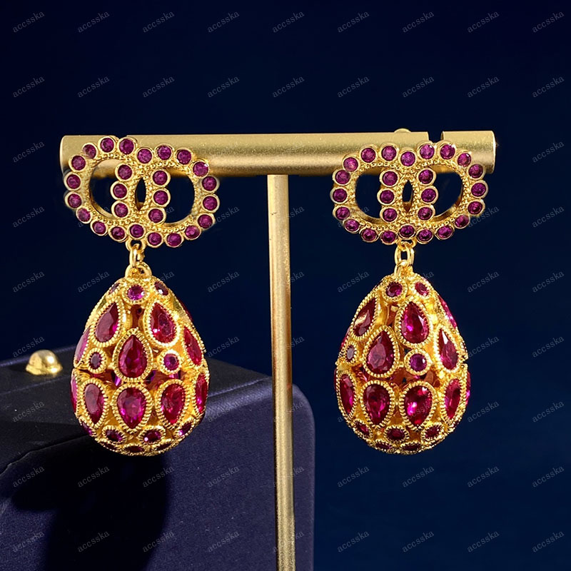 

Gold Pearl Earrings Hoop For Women Luxurys Designers Stud Earrings Fashion Jewelry Letters Earring Colorful Diomond Wedding