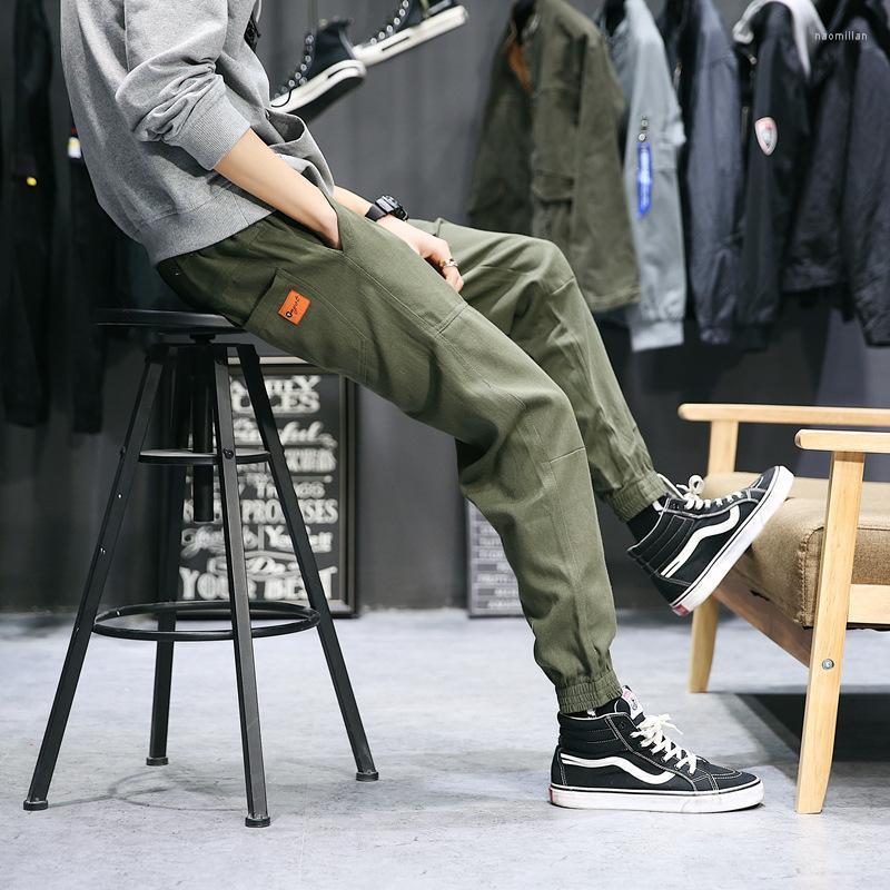 

Men's Pants The Spring Cotton Men's Casual Sweatpants Boys And Feet Trousers Overalls Tide Joggers Streetwear Green PantsMen's Naom22, Black