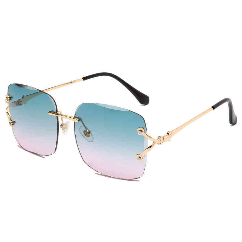 

New box sliced Sunglass fashion personality framels Street sunglass