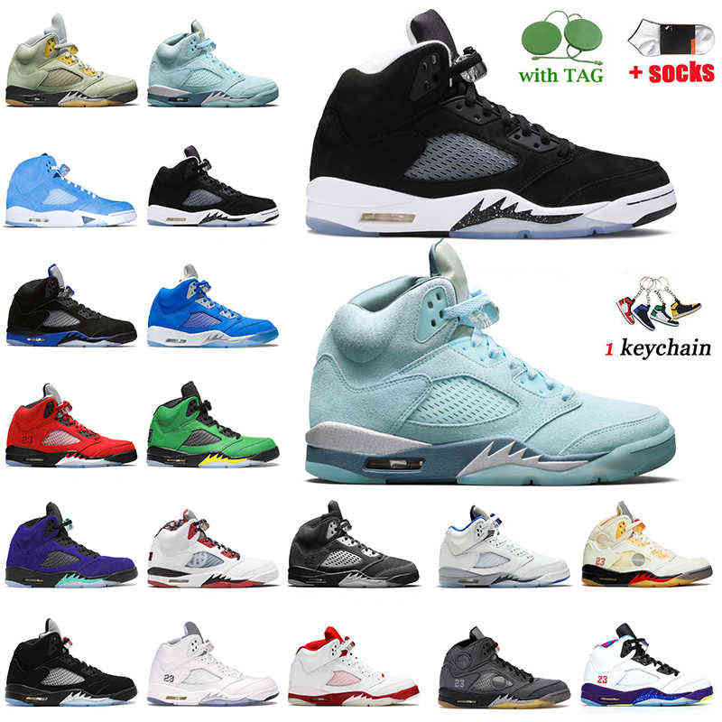 

Top Fashion Mens Women Jumpman 5 Basketball shoes Bluebird Oreo 2022 Jade Horizon Green Bean 5s Sports Sneakers Shattered Backboard Racer, C52 metallic white 40-47
