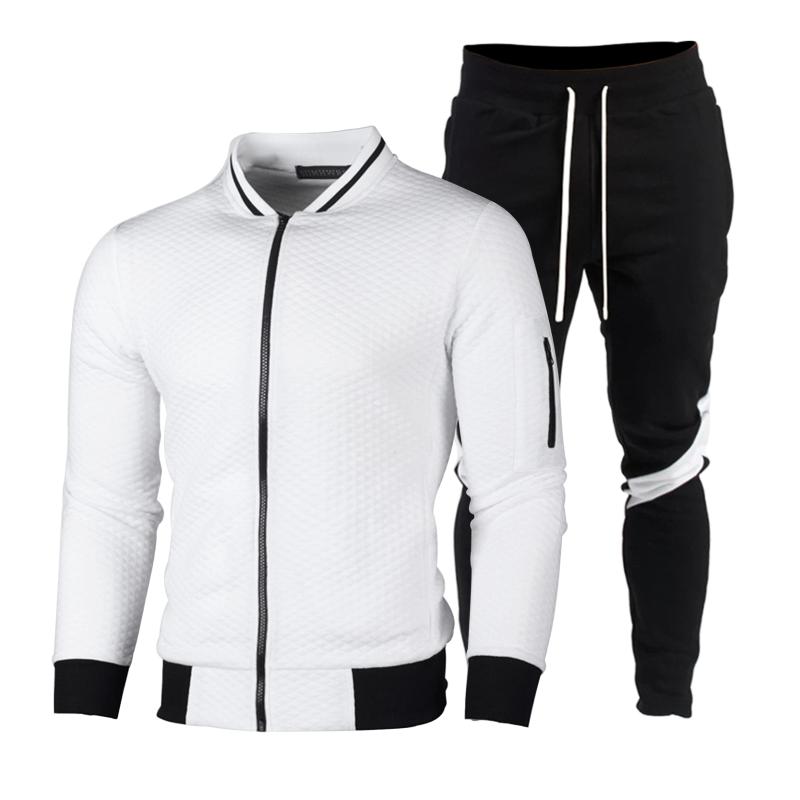 

Men's Tracksuits Brand Men's Cardigan Jacket Pants Suit Baseball Collar Zipper Fashion Casual Sports Autumn Winter Warm -3XLMen's, 19