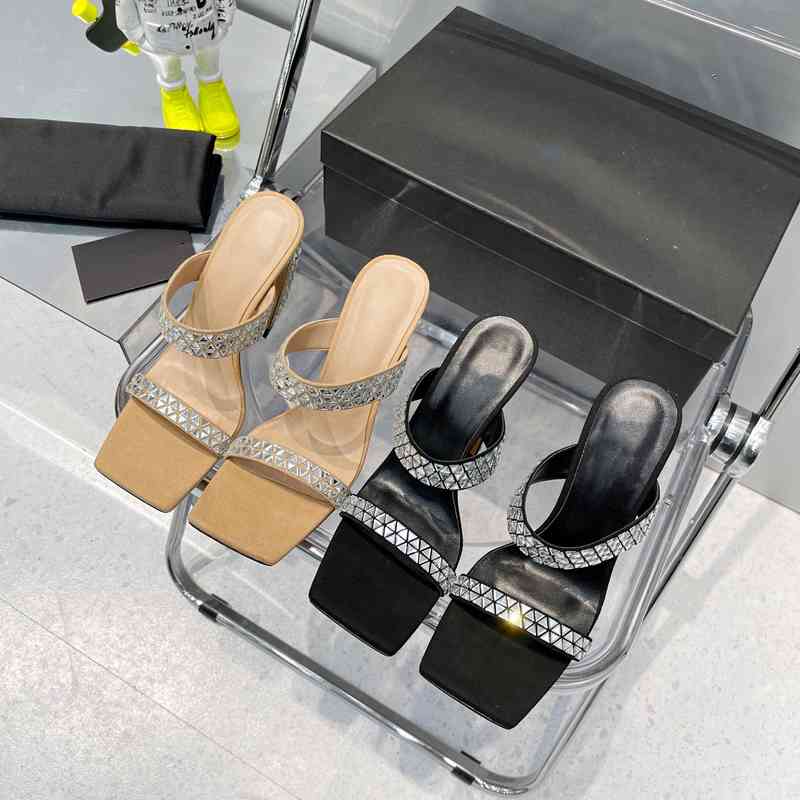 Chaussures habillées Gaoding Summer GZ Tempérament Square Head avec pantoufles à talons hauts