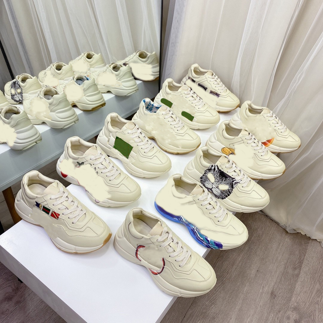 

Mens Rhyton Casual Shoes Dad Sneaker Paris Fashion Women Shoe Platform Sports Trainers Strawberry Mouse Wave Mouth Tiger, 23