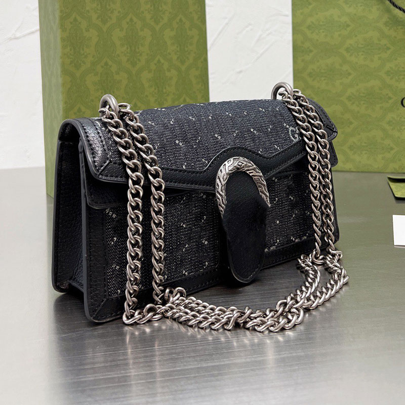 

Chain Single Shoulder Bag Women Cross Body Bags Handbag Purse Metal Hardware Canvas Genuine Leather Letter Dot Decorate Flap Hasp Cell Phone Pocket Wallet, Black