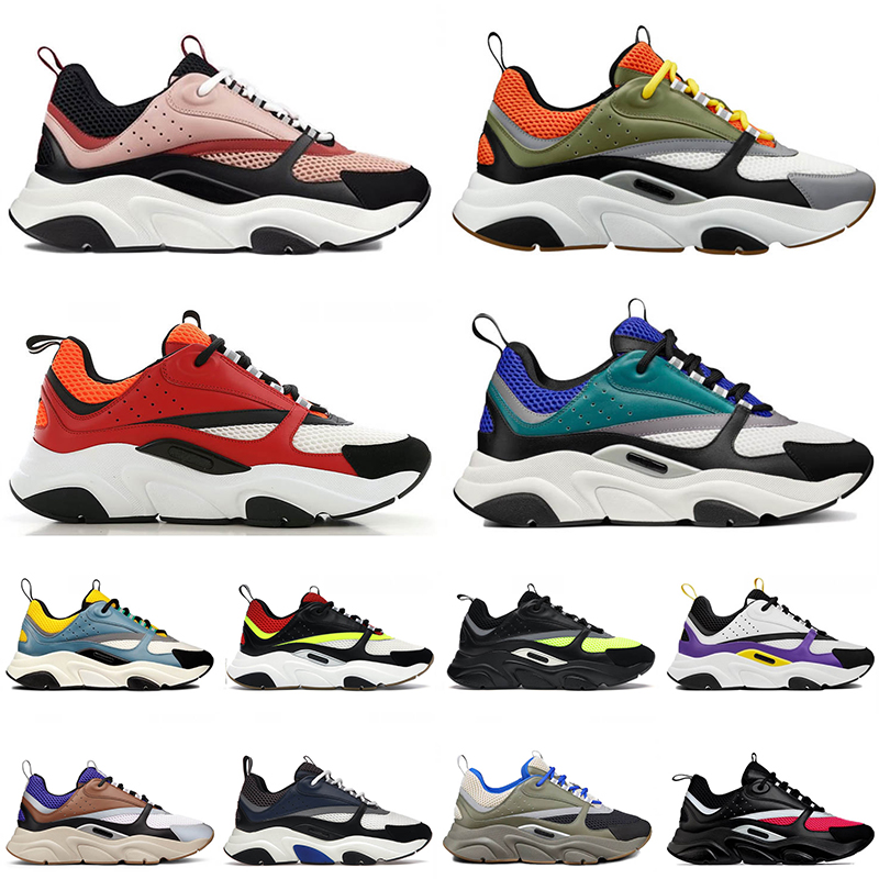 

2022 High Quality B22 Mens Trainers Casual Shoes Big Size 36-47 french black red blue deep green violet cream coffee khaki men women designer sneakers with socks size, D30 orange red 36-47