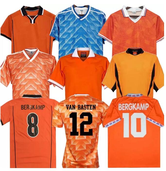 

1988 Netherlands Retro Soccer Jersey Van Basten 1997 1998 1994 Holland football shirts BERGKAMP 97 98 12 Gullit Rijkaard DAVIDS, 2012 home