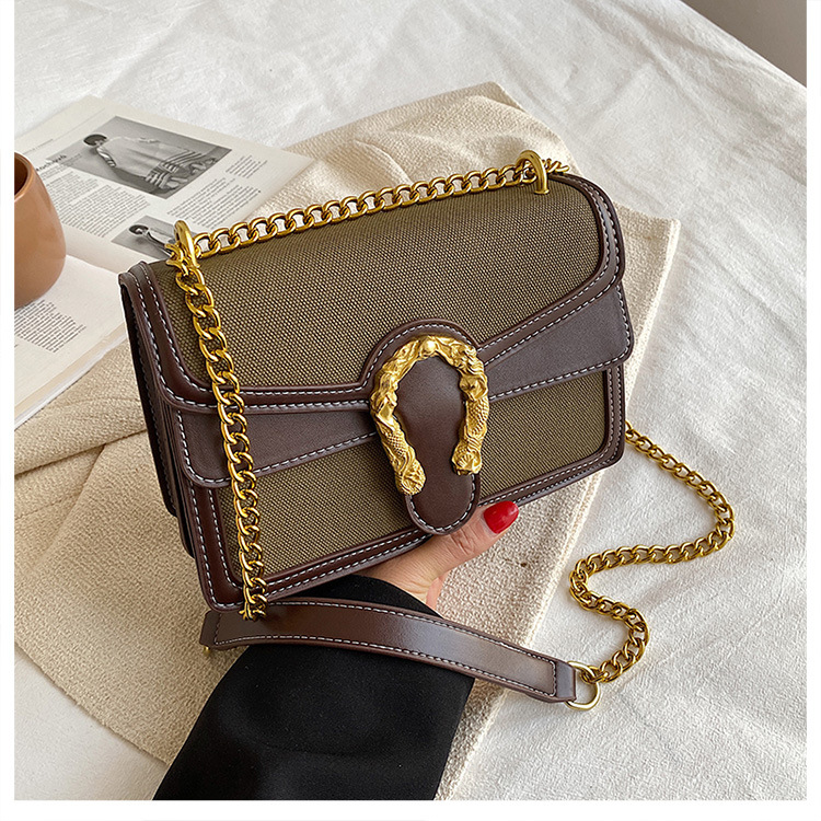 

High Quality Small Square Bag Chain Handbag Cross-body Pillow Bag One Shoulder Woven Cowhide Women's Bags, Black