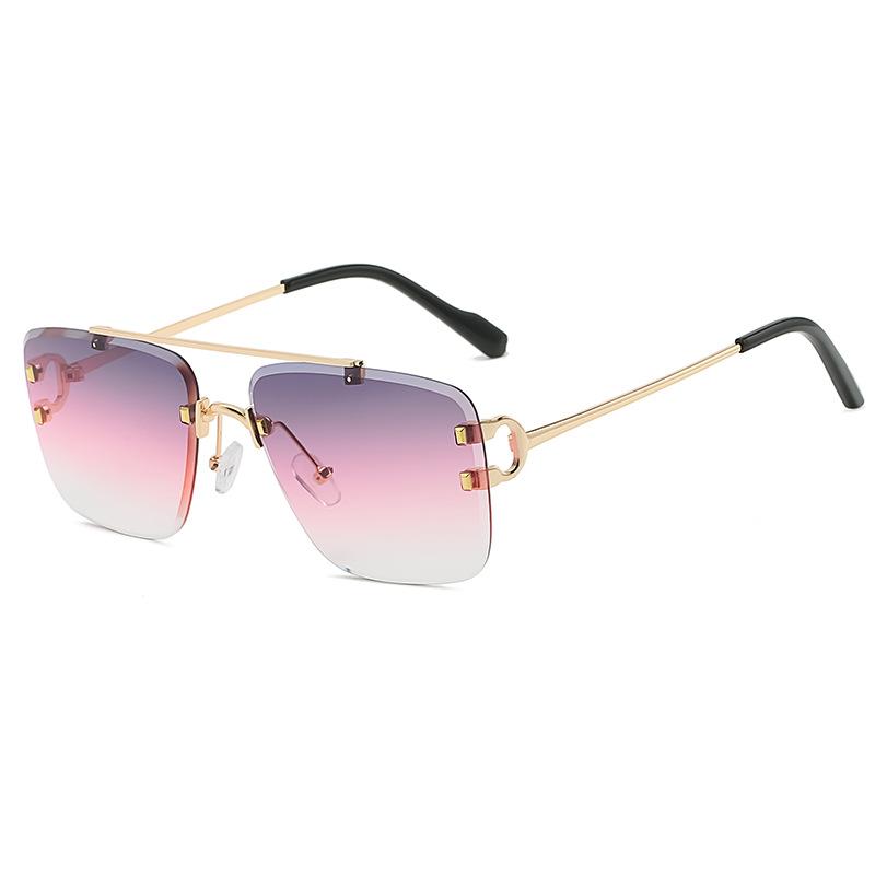 

Sunglasses Fashion Diamond Rimless 2022 Women Luxury Rhinestone Rectangle Sun Glasses Men Brand Designer Gradient Eyewear UV400Sunglasses