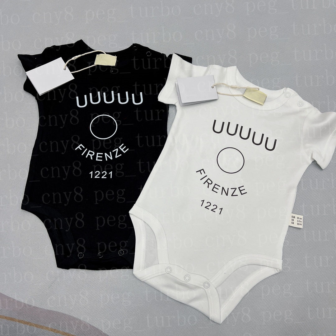 

Classic Letter Baby Rompers One Piece Kids T Shirts Newborn Boys Girl Fashion Top Jumpsuit Toddler Comfortable Romper Clothing, White
