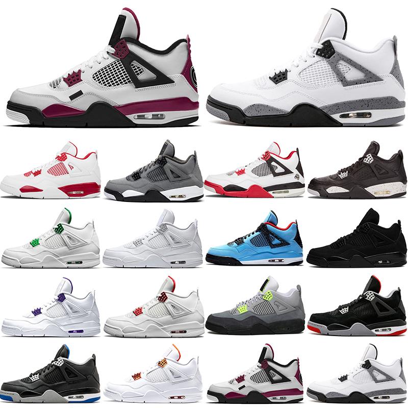 

4s Basketball Shoes 4 4s Sneakers Mens Womens Obsidian UNC Fearless TURBO GREEN Backboard PHANTOM GYM RED man awesome Trainers Sports Shoes, Color 11