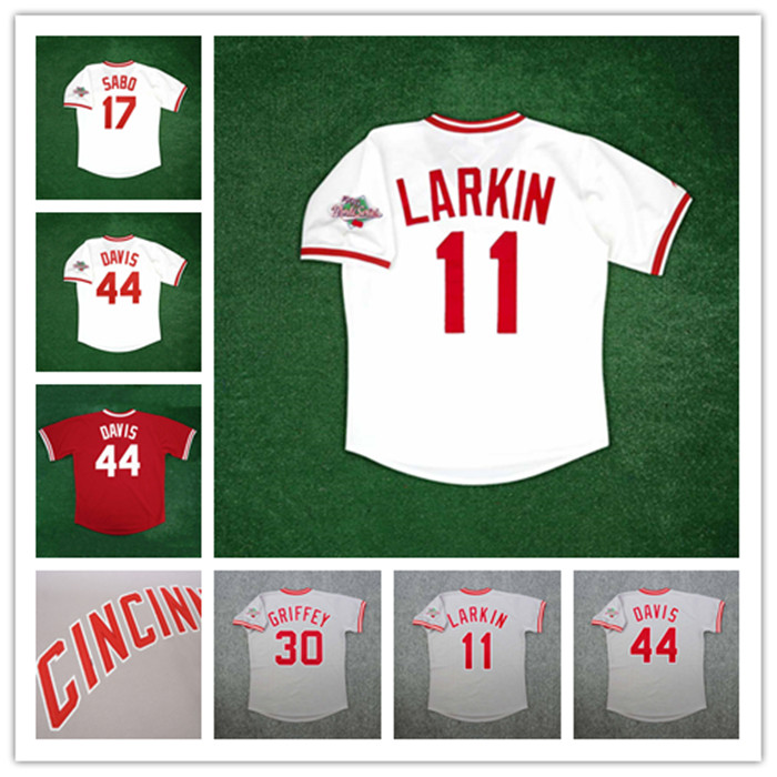 

Custom 1990 Cincinnati WS Retro Baseball Jerseys Eric Davis Ken Griffey Sr Chris Sabo Barry Larkin Jose Rijo JOE MORGAN Lou Piniella Nick Senzel Stitched Drury Votto, Man nk flexbase red