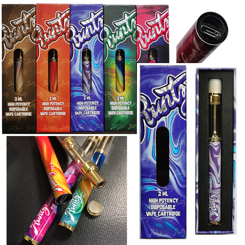 

RUNTZ 2ML Vape Pen 4000mAh Rechargeable E cigarettes Cartridges Lead Free Snap on Copper Tip Vaporizer Tank In Stock