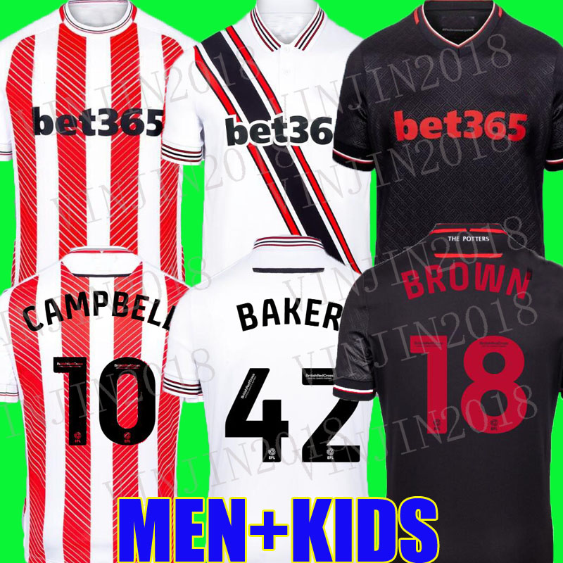 

22 23 Stoke City MIKEL CAMPBELL soccer jerseys away third SMITH FLETCHER POWELL BROWN CLUCAS home Kits 2022 2023 camiseta Baker men kids kit Football Shirts Uniforms, 22/23 away+patch