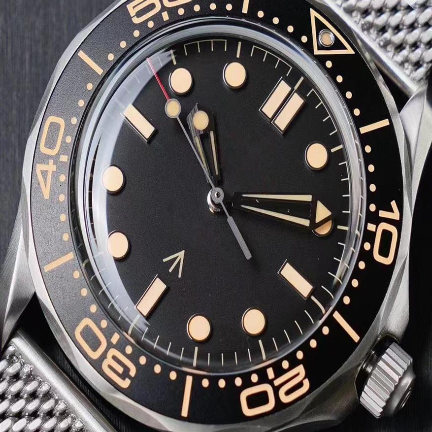 

V3 Ceramic Bezel NTTD 42mm No Time to Die Men Watches Orologio Sapphire Mens Automatic Movement Mechanical Montre de luxe Watch Ja258x, No send watch for shipping