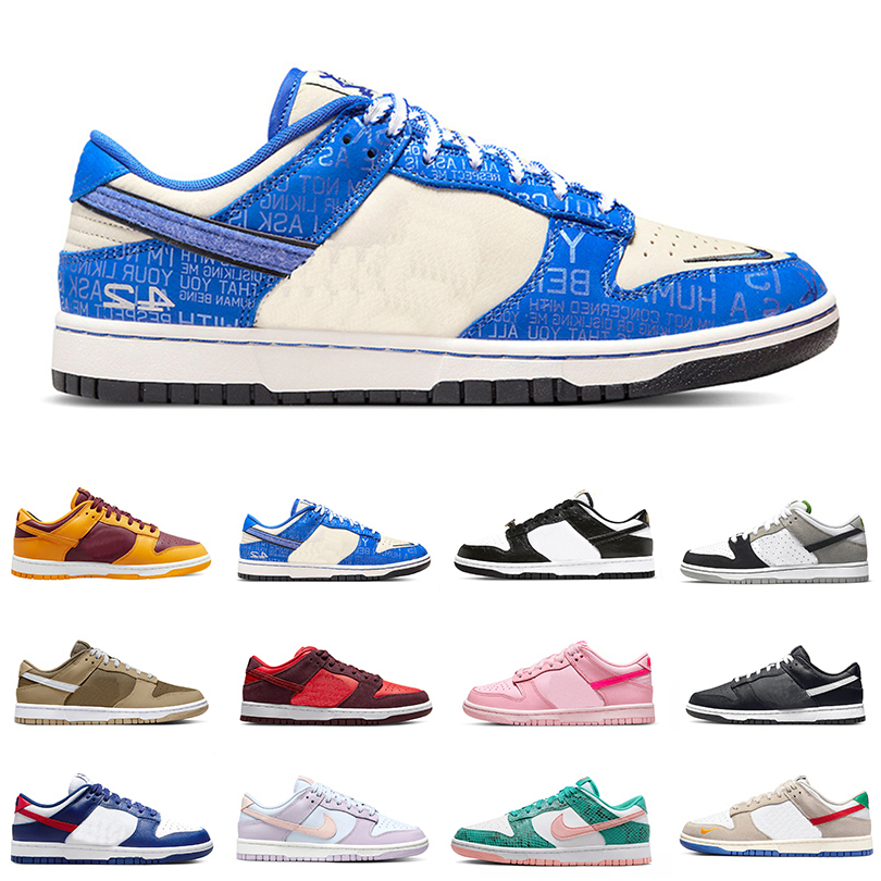 Designer Shoes Jackie Robinson Mens Womens Running low Triple Pink Cherry Judge Grey Light Iron Ore Ocean De La Soul Unbleached Pack Inside Out