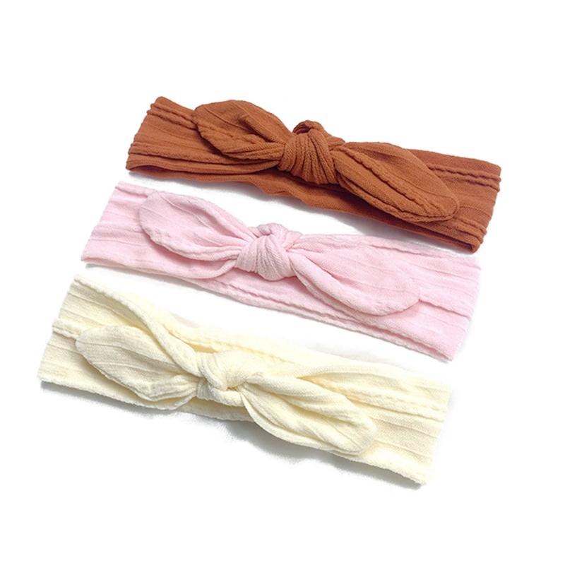 

Hair Accessories 3pcs/lot Cute Bow Baby Headband For Girl Nylon Head Bands Turban Born Headwear Gifts 0-3 Years
